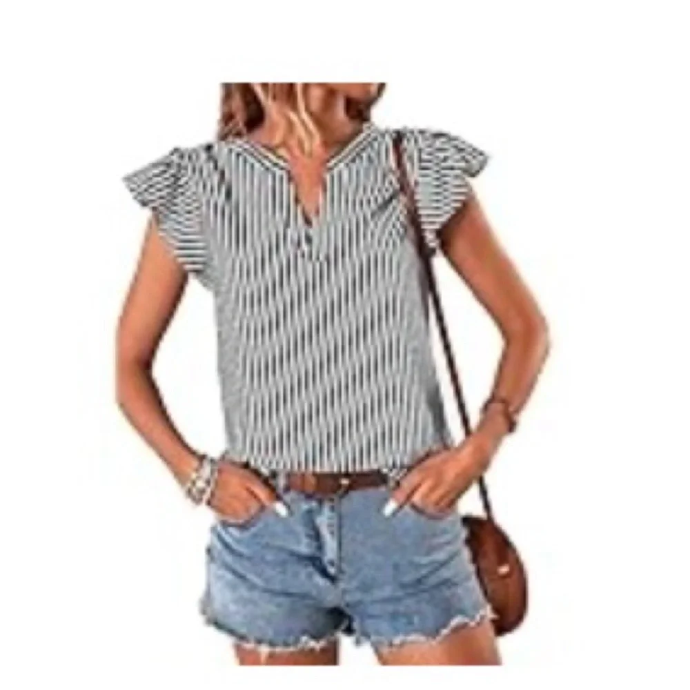 Striped Ruffle Blouse - Picture 2 of 2